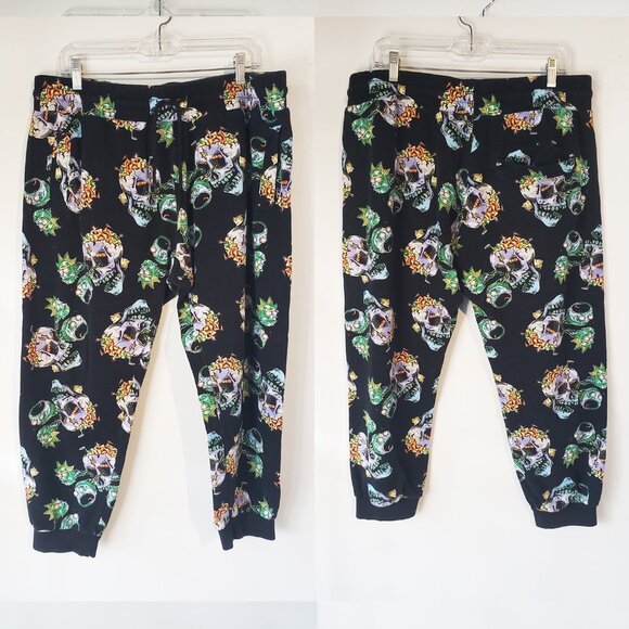 Divided Skull x Rick and Morty all over print sweat pants joggers - Picture 1 of 13